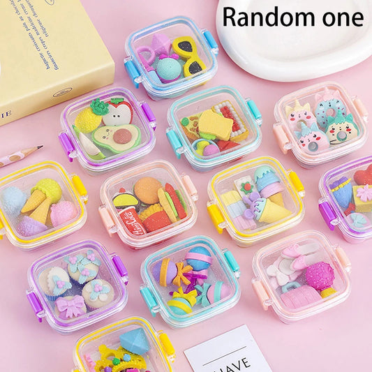 Creative Lunch Box Eraser Set