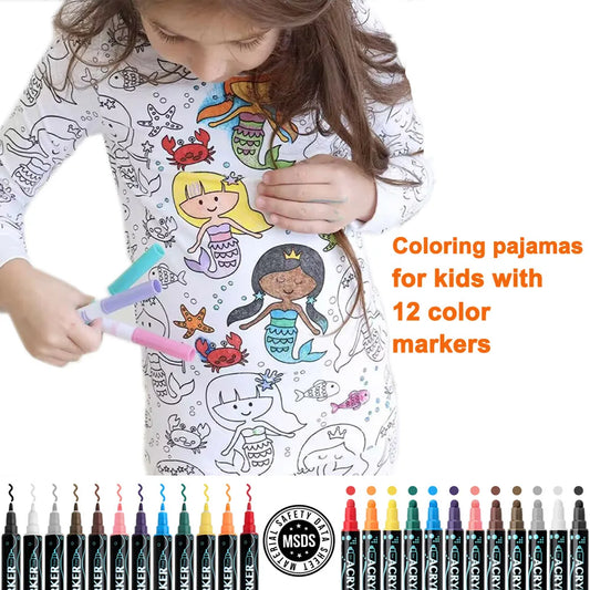 Kids Art Color Your Own Pajama