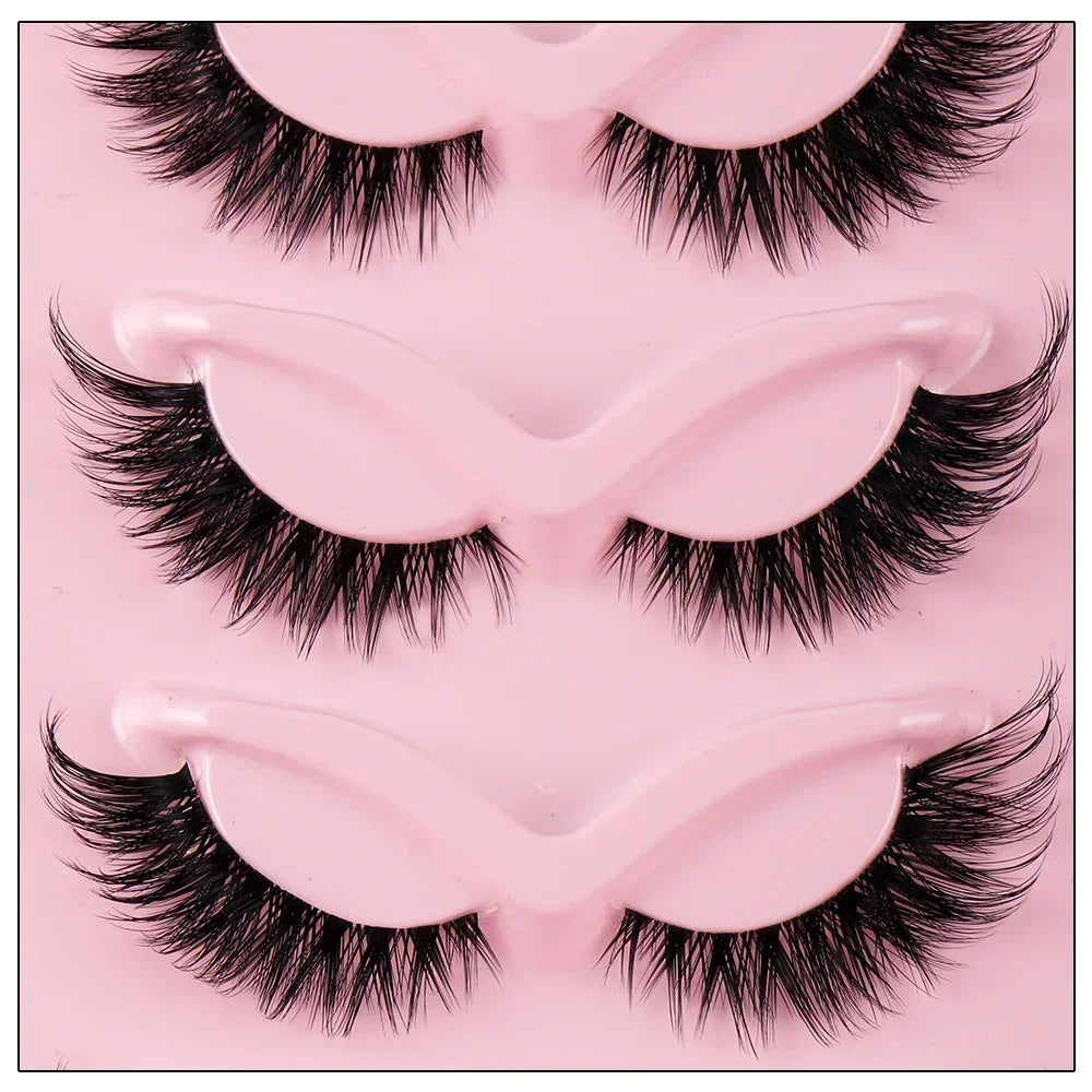 5 Pairs Cat Eye Lashes Fake Eyelashes Natural long Manga Lashes Winged End Eye Elongated Eyelashes Fake Lashes Makeup