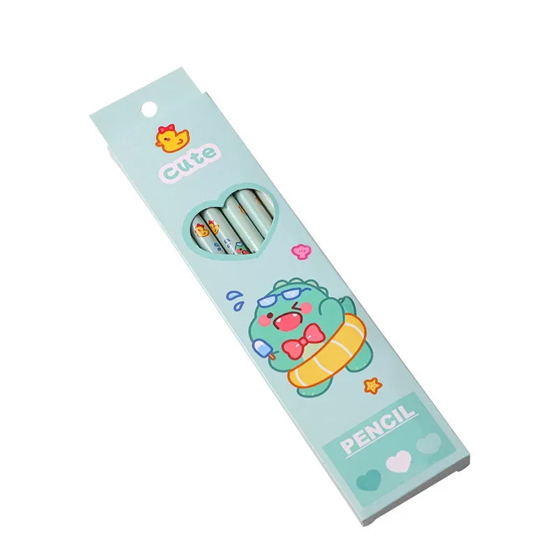 6Pcs/Pack Cute Cartoon HB Standard Wooden Pencil