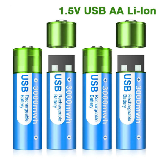 AA USB Rechargeable Lithium batteries